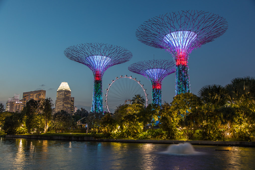 Marina Bay Park am Abend