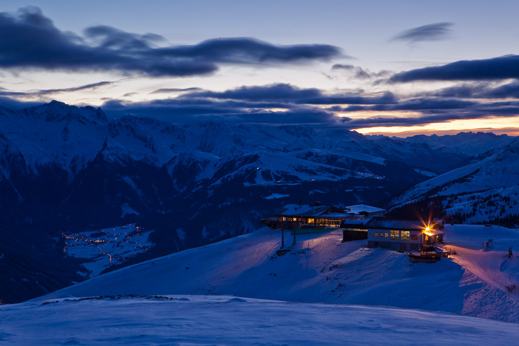 Blaue Stunde Licht am Wildkogel, Pfeifferköpfl