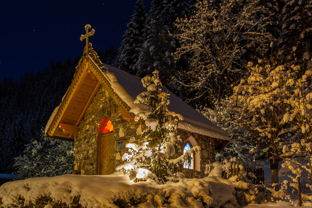 Nacht an der Friedburgkapelle