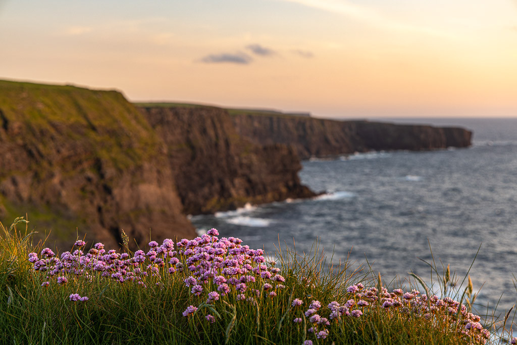 Kilkee Cliffs Sunset