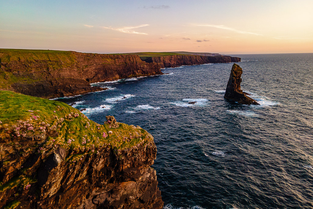 Kilkee Cliffs Sunset