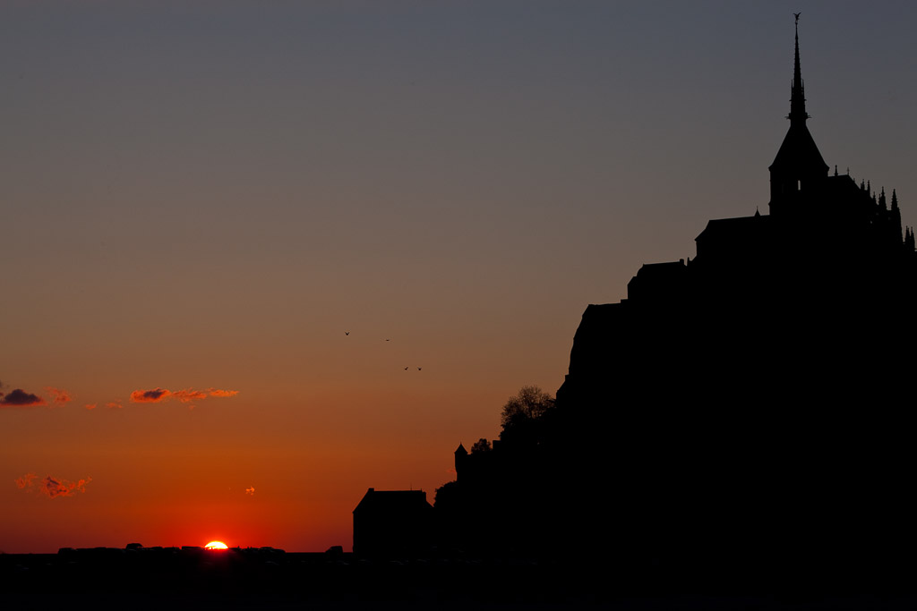 Sunsetansicht von Osten aus dem Watt