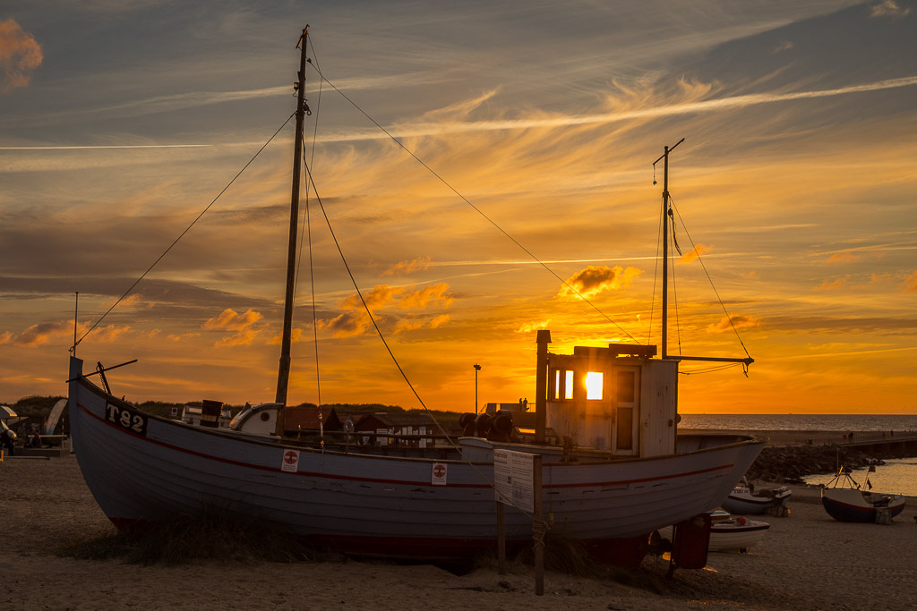Sunset am Hafen