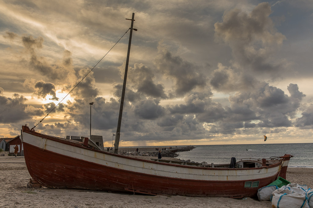 Abend am Hafen Vorupoer