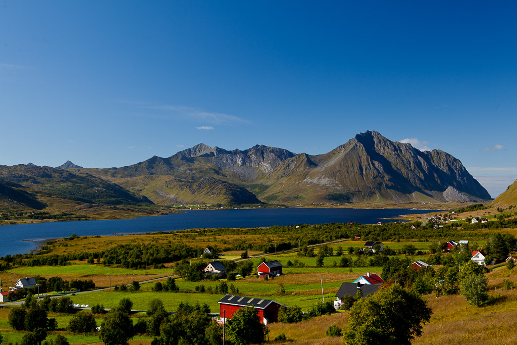 Fahrt auf der E10 nach Süden auf den Lofoten