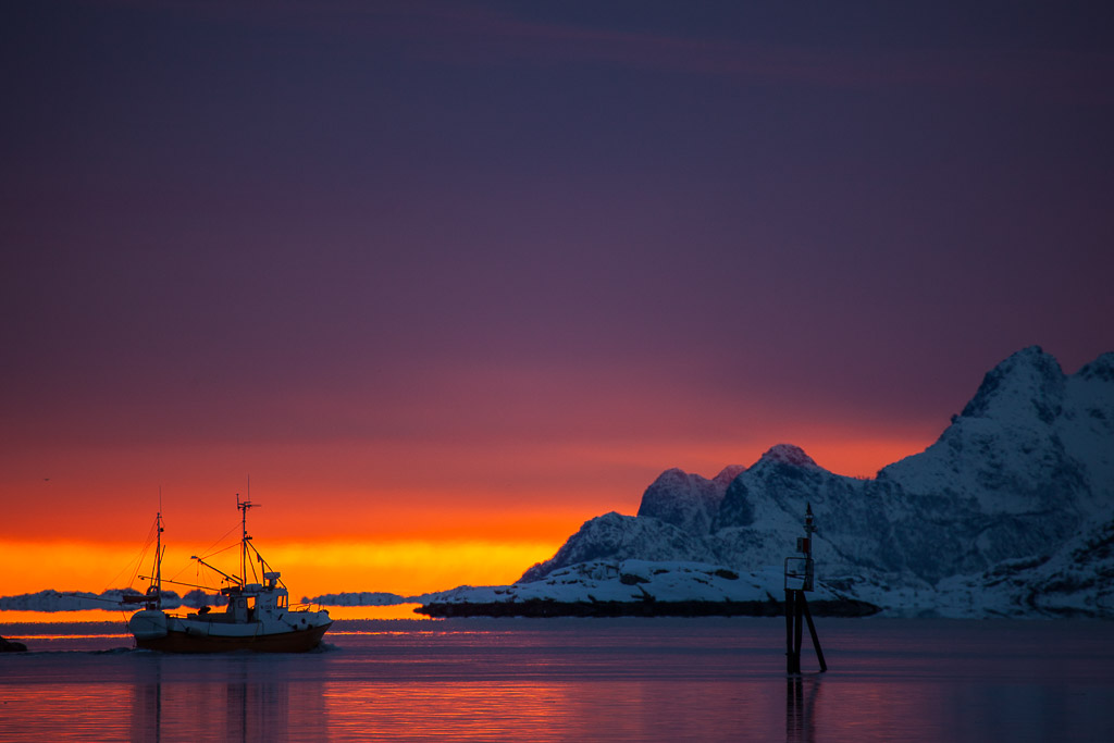 Abendstimmung am Gimsoystraumen