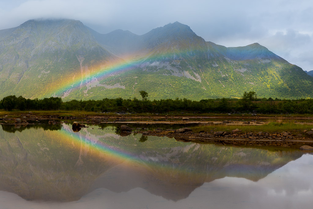 Regenbogen auf den Vesteralen