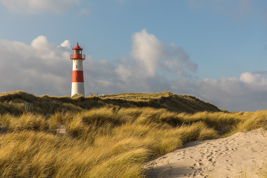 Leuchtturm List Ost in den Dünen