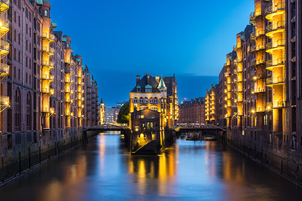 Abend in der Speicherstadt