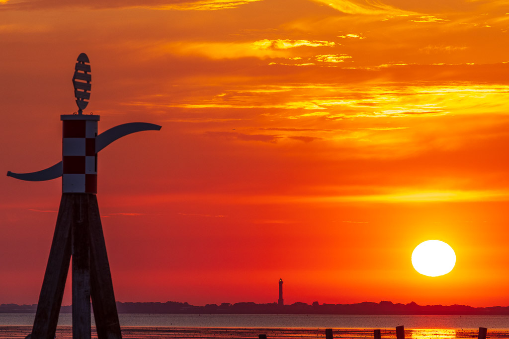 Sonnenuntergang in Nessmersiel