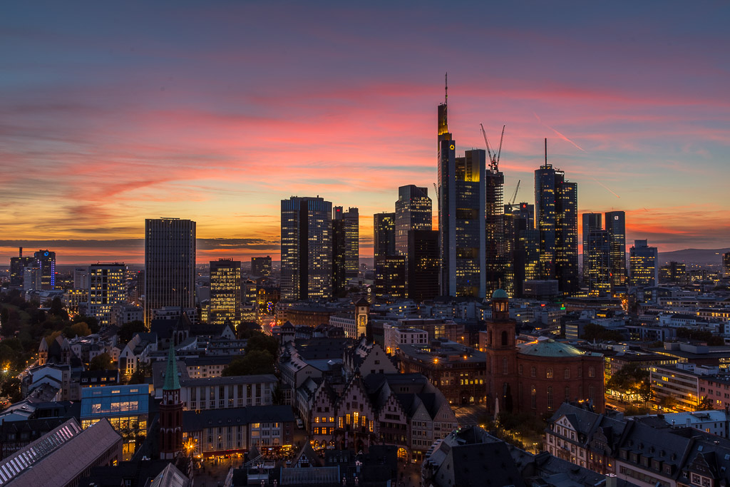 Sunset auf dem Dom Frankfurt