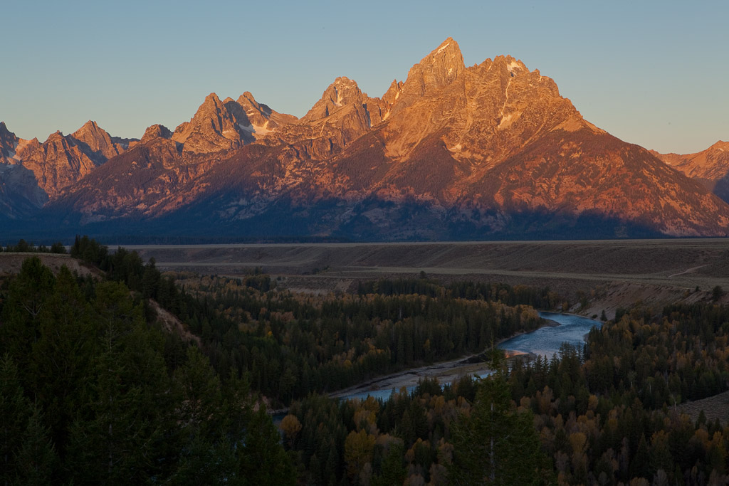 Sonnenaufgang am Snake River Overlook, Grand Teton NP