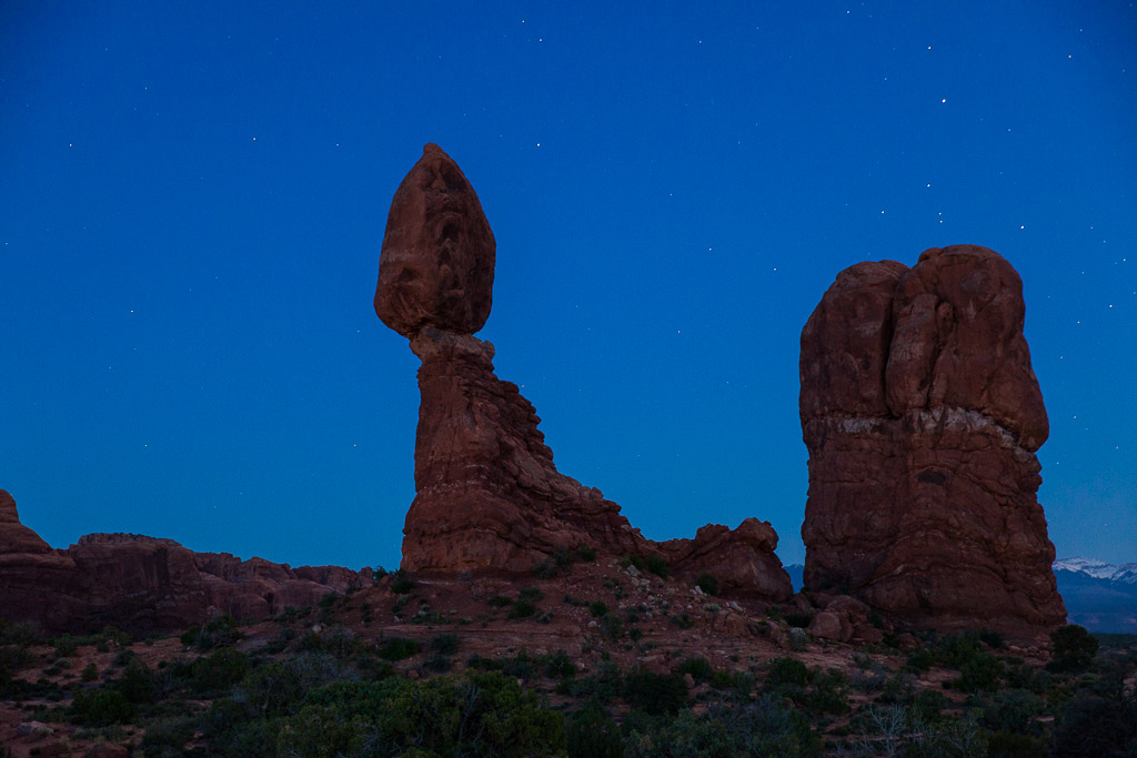 Abend am Balanced Rock, Arches NP