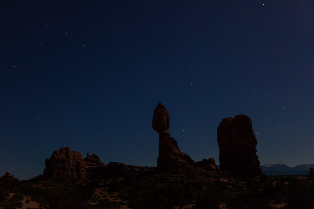 Abend am Balanced Rock, Arches NP