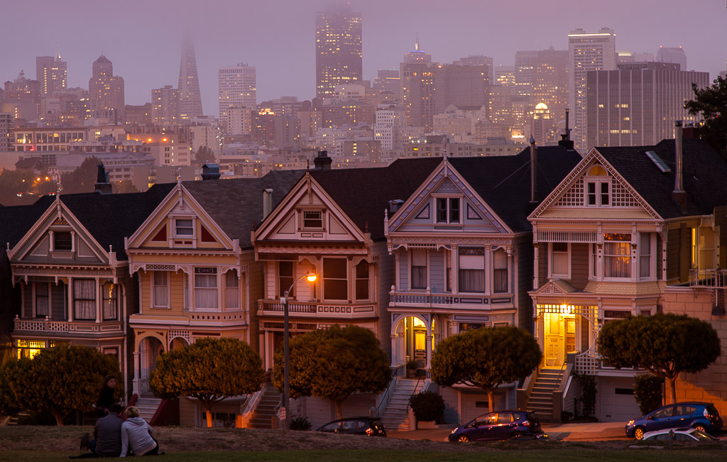 Skyline San Francisco von Alamo Square